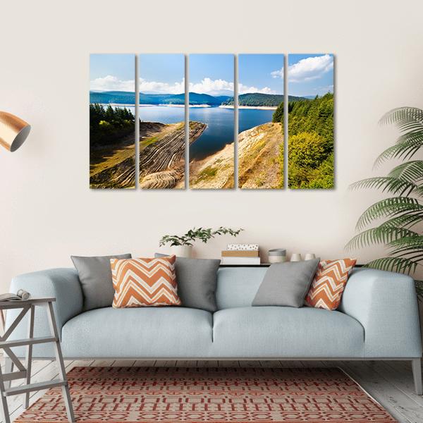 Lake Oasa Romania Canvas Wall Art-5 Horizontal-Gallery Wrap-22" x 12"-Tiaracle