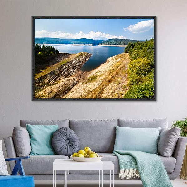 Lake Oasa Romania Canvas Wall Art-5 Horizontal-Gallery Wrap-22" x 12"-Tiaracle