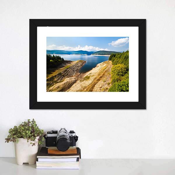 Lake Oasa Romania Canvas Wall Art-1 Piece-Framed Print-20" x 16"-Tiaracle