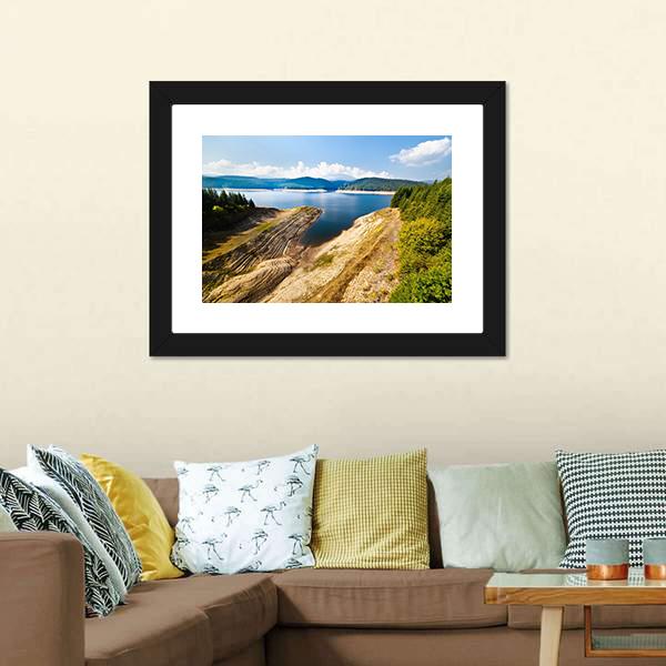 Lake Oasa Romania Canvas Wall Art-3 Horizontal-Gallery Wrap-25" x 16"-Tiaracle