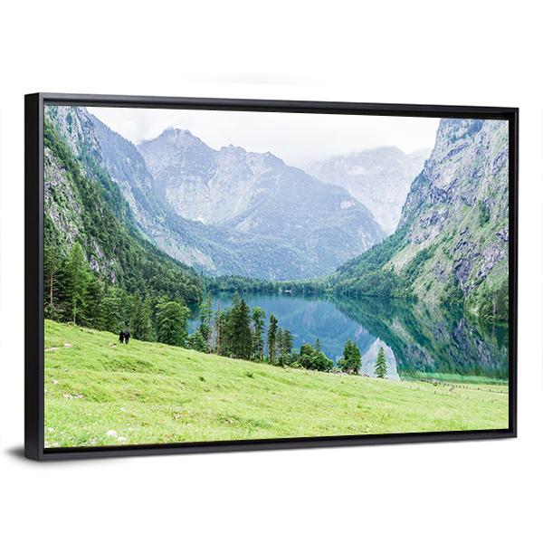 Lake Obersee Canvas Wall Art-3 Horizontal-Gallery Wrap-25" x 16"-Tiaracle