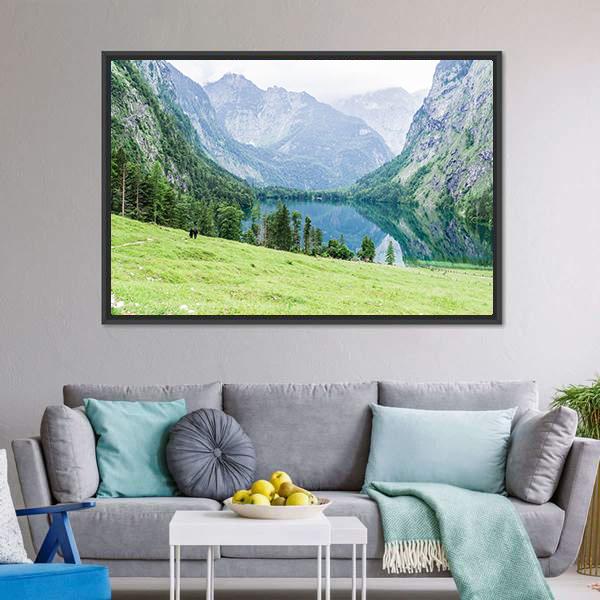 Lake Obersee Canvas Wall Art-3 Horizontal-Gallery Wrap-25" x 16"-Tiaracle