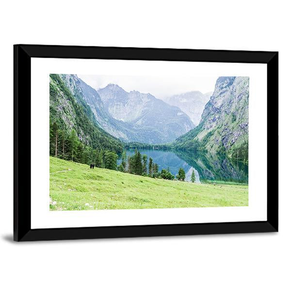 Lake Obersee Canvas Wall Art-3 Horizontal-Gallery Wrap-25" x 16"-Tiaracle