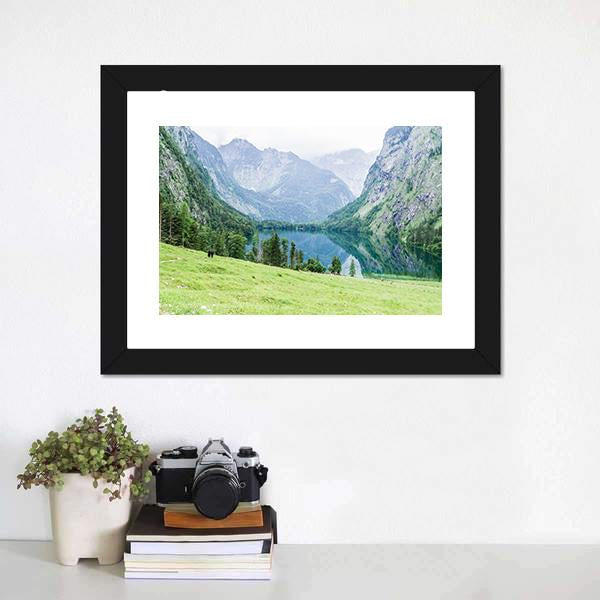 Lake Obersee Canvas Wall Art-1 Piece-Framed Print-20" x 16"-Tiaracle