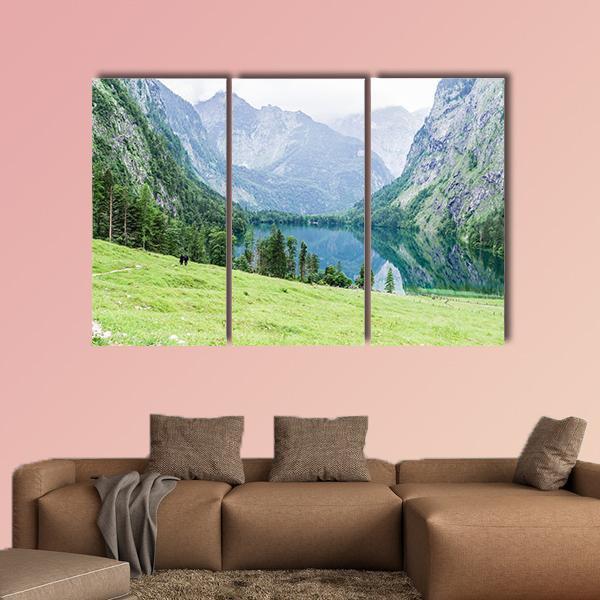 Lake Obersee Canvas Wall Art-3 Horizontal-Gallery Wrap-37" x 24"-Tiaracle