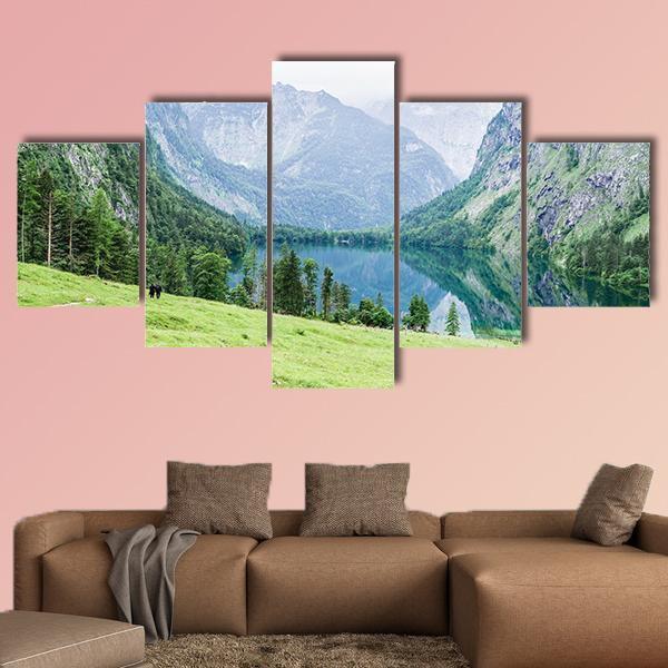 Lake Obersee Canvas Wall Art-5 Star-Gallery Wrap-62" x 32"-Tiaracle