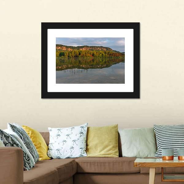 Lake Of Ilay Canvas Wall Art-3 Horizontal-Gallery Wrap-25" x 16"-Tiaracle