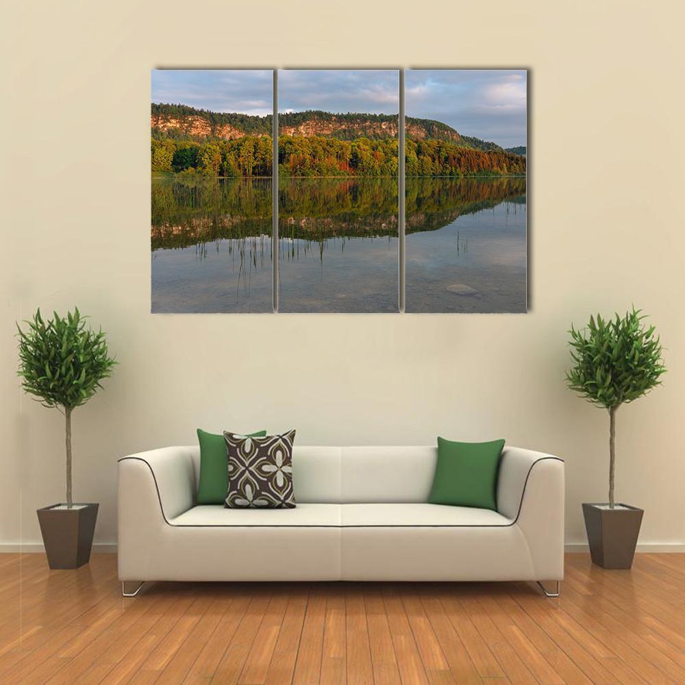 Lake Of Ilay Canvas Wall Art-3 Horizontal-Gallery Wrap-37" x 24"-Tiaracle