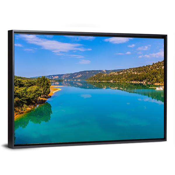 Lake Of Sainte Croix Canvas Wall Art-3 Horizontal-Gallery Wrap-25" x 16"-Tiaracle