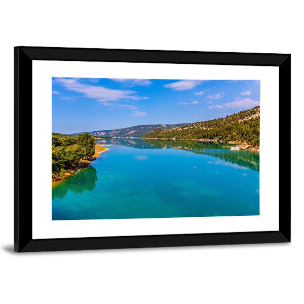 Lake Of Sainte Croix Canvas Wall Art-3 Horizontal-Gallery Wrap-25" x 16"-Tiaracle