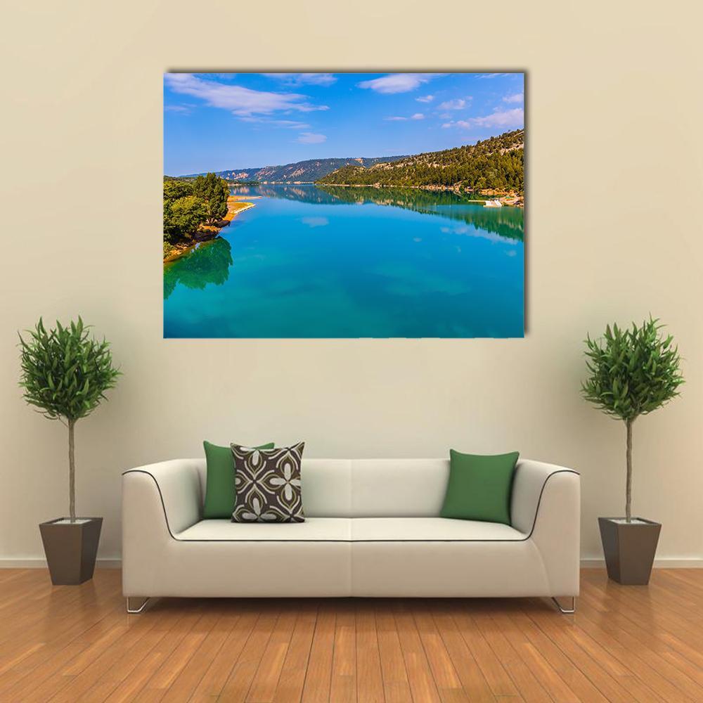 Lake Of Sainte Croix Canvas Wall Art-5 Star-Gallery Wrap-62" x 32"-Tiaracle