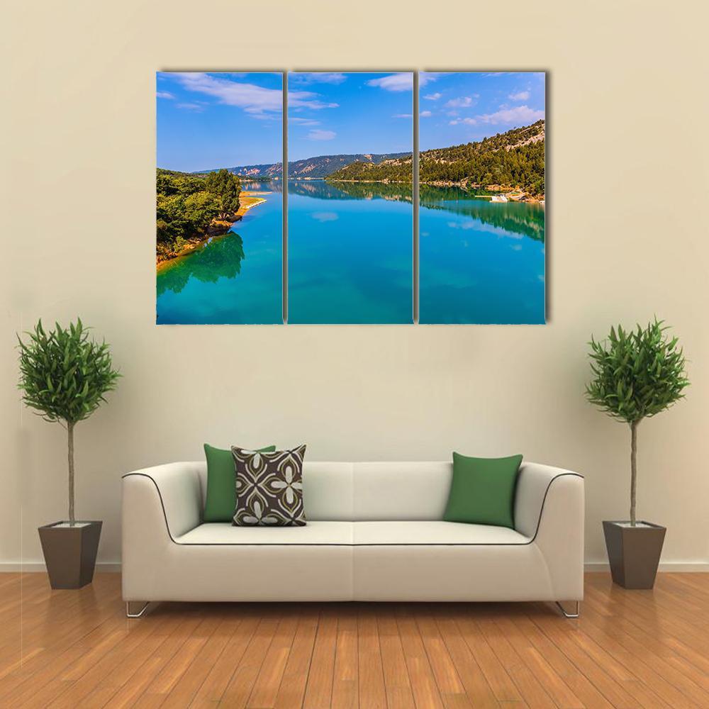 Lake Of Sainte Croix Canvas Wall Art-3 Horizontal-Gallery Wrap-37" x 24"-Tiaracle