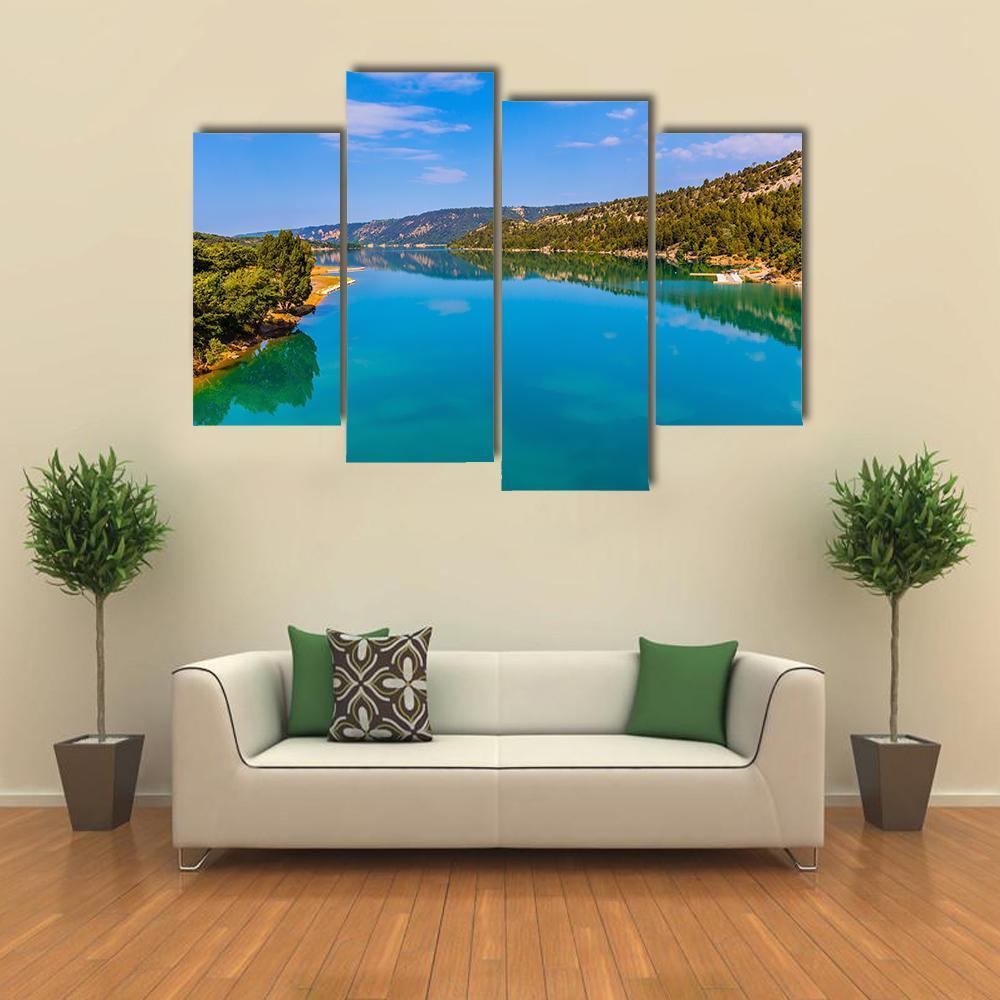 Lake Of Sainte Croix Canvas Wall Art-4 Pop-Gallery Wrap-50" x 32"-Tiaracle