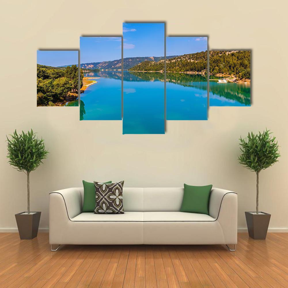 Lake Of Sainte Croix Canvas Wall Art-5 Star-Gallery Wrap-62" x 32"-Tiaracle