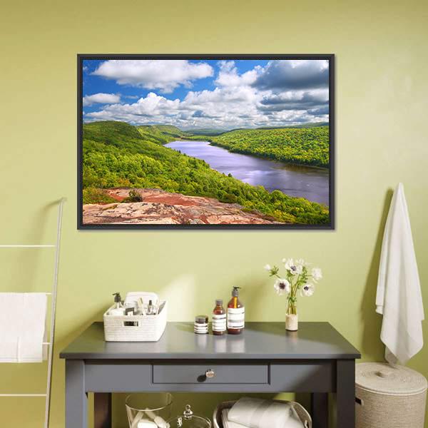 Lake Of The Clouds Michigan Canvas Wall Art-3 Horizontal-Gallery Wrap-25" x 16"-Tiaracle