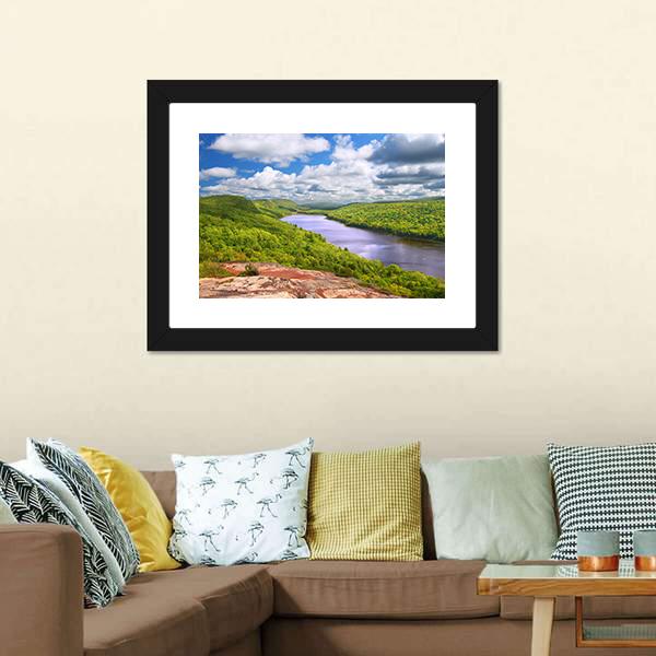 Lake Of The Clouds Michigan Canvas Wall Art-1 Piece-Framed Print-20" x 16"-Tiaracle