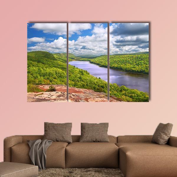 Lake Of The Clouds Michigan Canvas Wall Art-3 Horizontal-Gallery Wrap-37" x 24"-Tiaracle