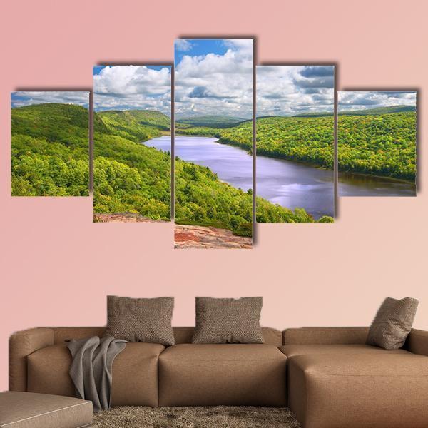 Lake Of The Clouds Michigan Canvas Wall Art-5 Star-Gallery Wrap-62&quot; x 32&quot;-Tiaracle