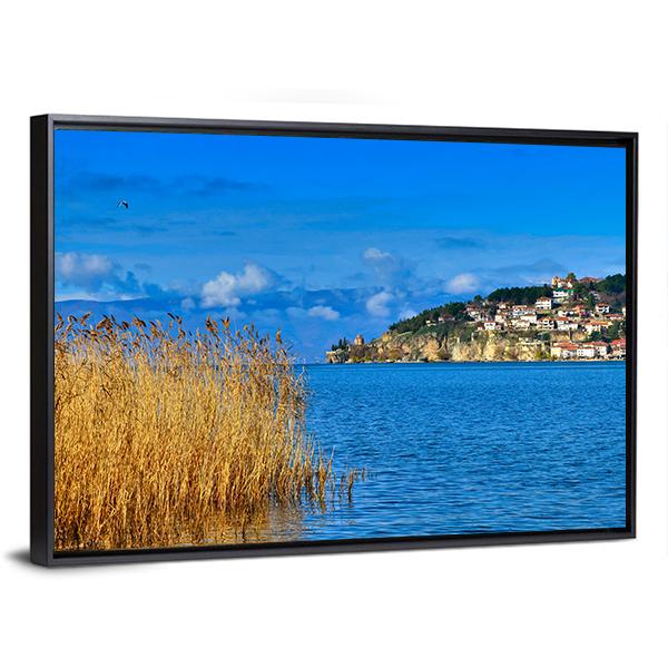Lake Ohrid Canvas Wall Art-3 Horizontal-Gallery Wrap-25" x 16"-Tiaracle