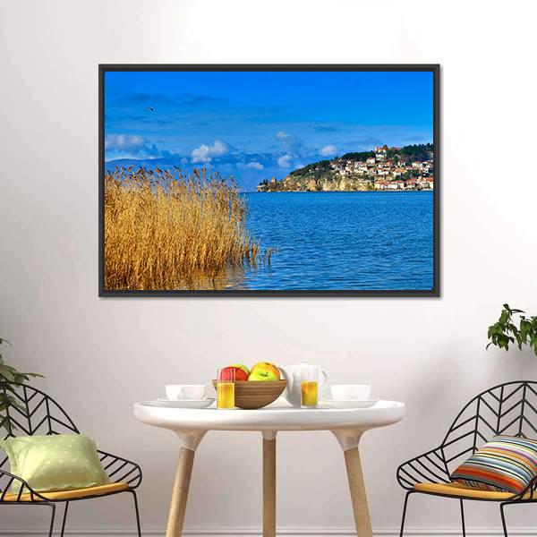 Lake Ohrid Canvas Wall Art-3 Horizontal-Gallery Wrap-25" x 16"-Tiaracle