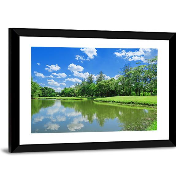 Lake Park Garden Canvas Wall Art-3 Horizontal-Gallery Wrap-25" x 16"-Tiaracle