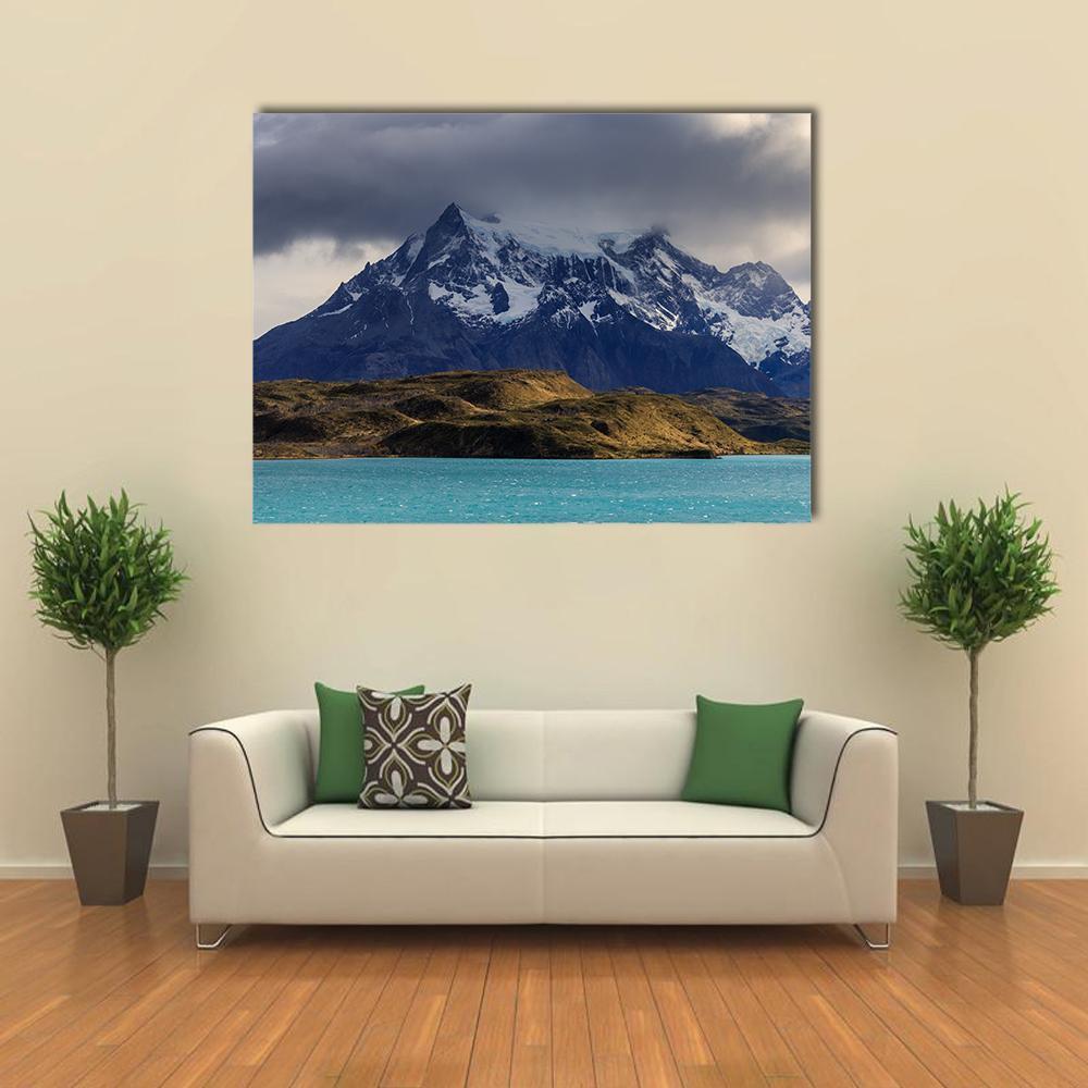 Lake Pehoe In Southern Chile Canvas Wall Art-4 Horizontal-Gallery Wrap-34" x 24"-Tiaracle