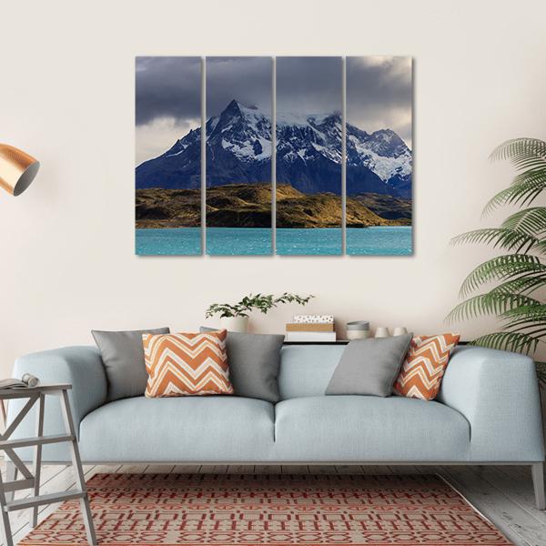 Lake Pehoe In Southern Chile Canvas Wall Art-4 Horizontal-Gallery Wrap-34" x 24"-Tiaracle