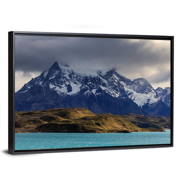 Lake Pehoe In Southern Chile Canvas Wall Art-3 Horizontal-Gallery Wrap-25" x 16"-Tiaracle