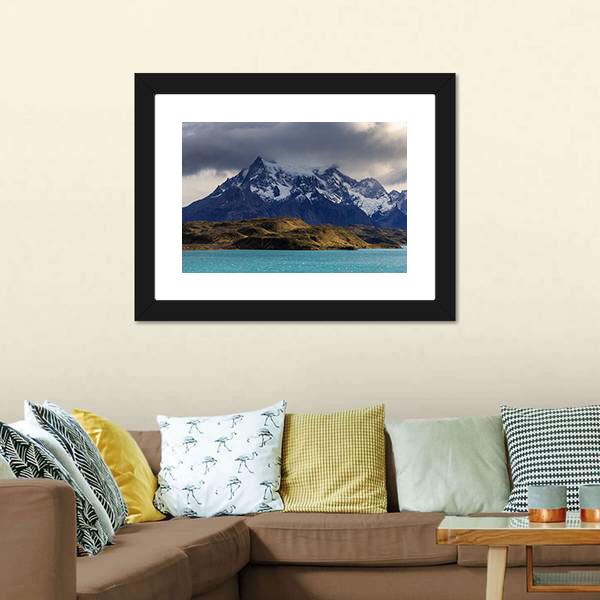 Lake Pehoe In Southern Chile Canvas Wall Art-3 Horizontal-Gallery Wrap-25" x 16"-Tiaracle