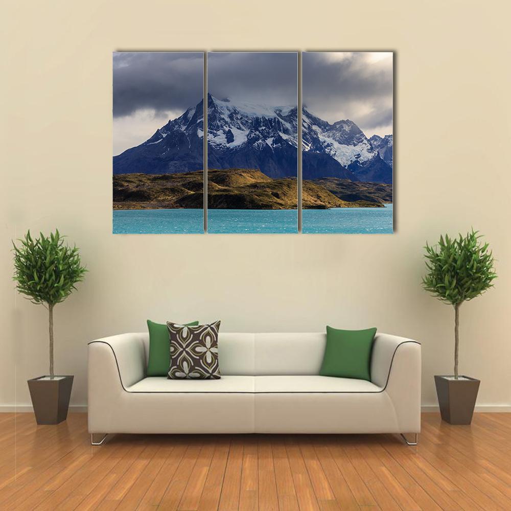 Lake Pehoe In Southern Chile Canvas Wall Art-3 Horizontal-Gallery Wrap-37" x 24"-Tiaracle