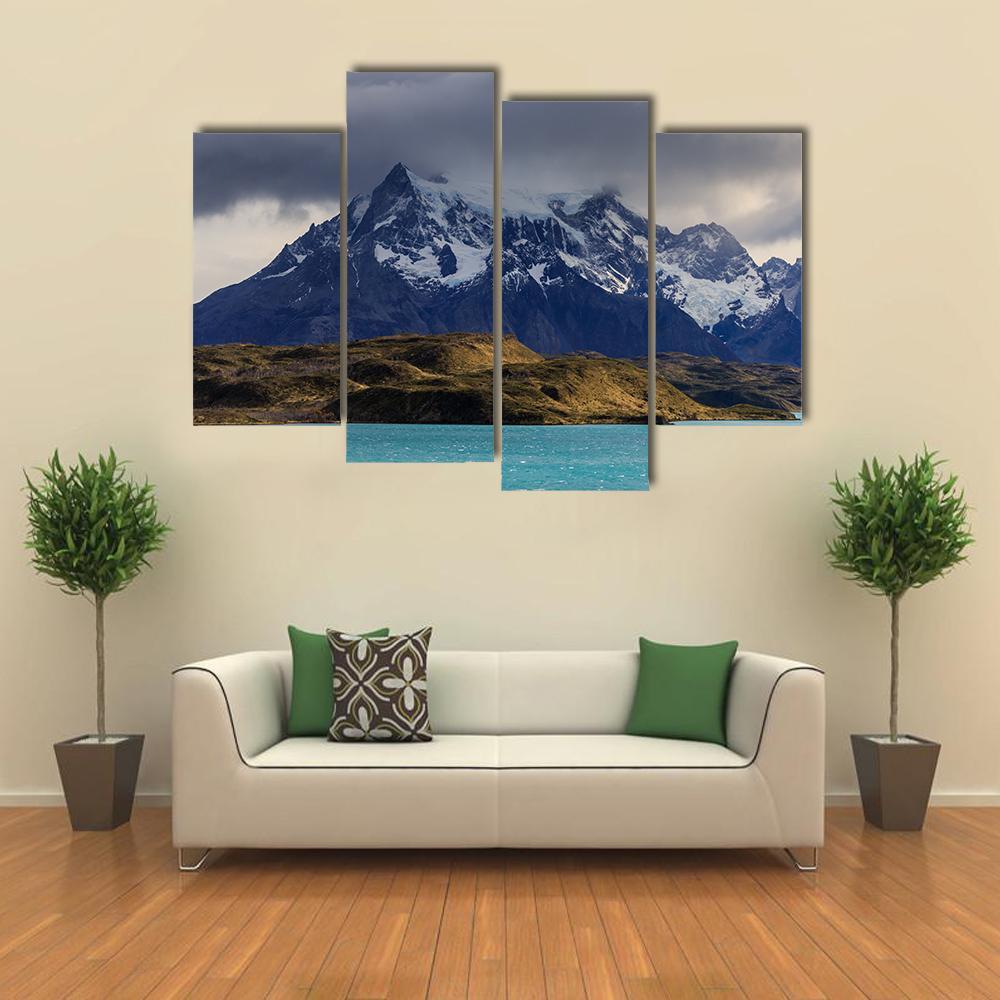 Lake Pehoe In Southern Chile Canvas Wall Art-4 Pop-Gallery Wrap-50" x 32"-Tiaracle