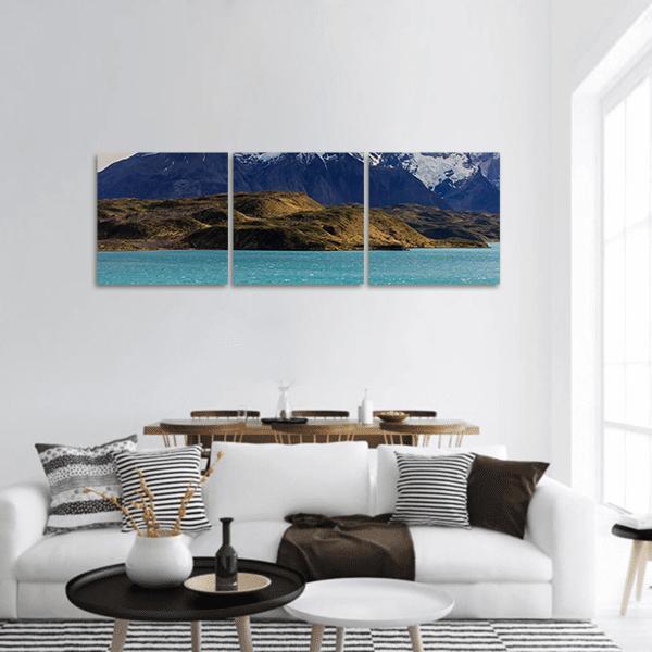 Lake Pehoe In Southern Chile Panoramic Canvas Wall Art-1 Piece-36" x 12"-Tiaracle