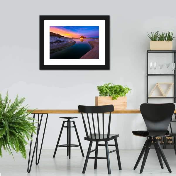 Lake Powell At Sunset Canvas Wall Art-3 Horizontal-Gallery Wrap-25" x 16"-Tiaracle