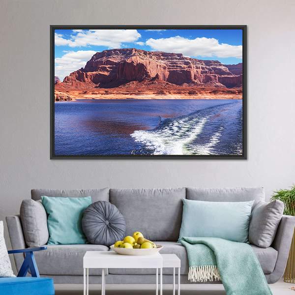 Lake Powell Canvas Wall Art-5 Horizontal-Gallery Wrap-22" x 12"-Tiaracle