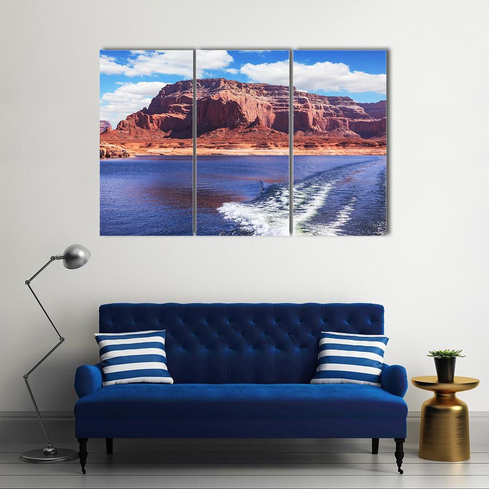 Lake Powell Canvas Wall Art-3 Horizontal-Gallery Wrap-37" x 24"-Tiaracle