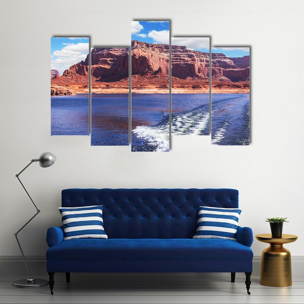 Lake Powell Canvas Wall Art-5 Pop-Gallery Wrap-47" x 32"-Tiaracle