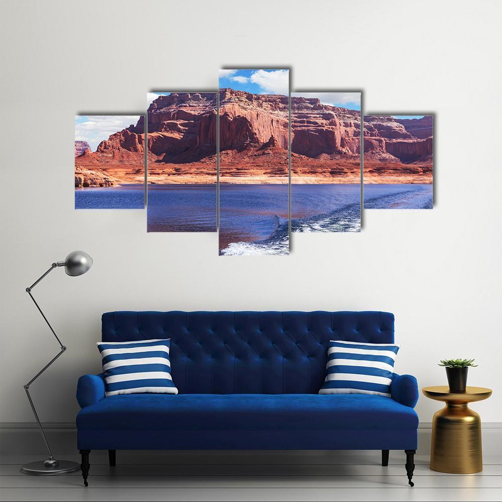 Lake Powell Canvas Wall Art-5 Star-Gallery Wrap-62" x 32"-Tiaracle