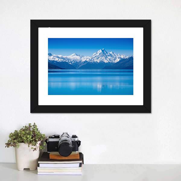 Lake Pukaki Canvas Wall Art-1 Piece-Framed Print-20" x 16"-Tiaracle