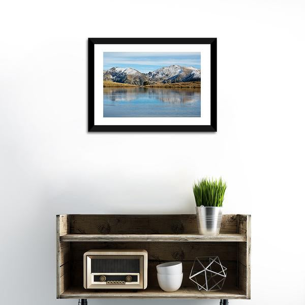 Lake Querol In Winter Canvas Wall Art-3 Horizontal-Gallery Wrap-25" x 16"-Tiaracle