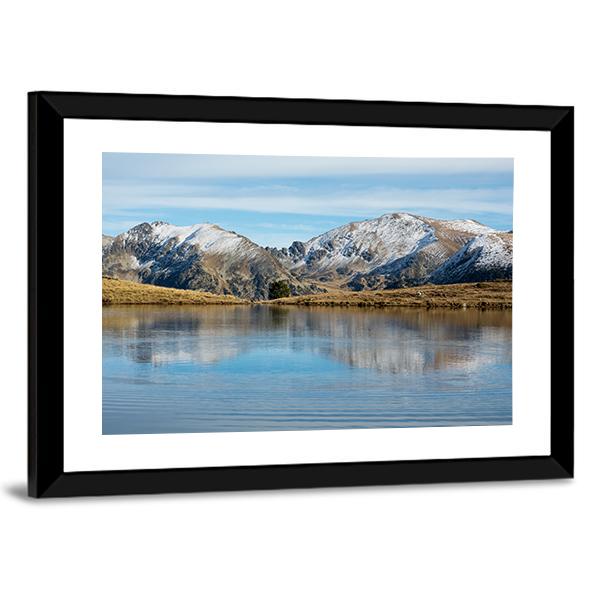 Lake Querol In Winter Canvas Wall Art-3 Horizontal-Gallery Wrap-25" x 16"-Tiaracle