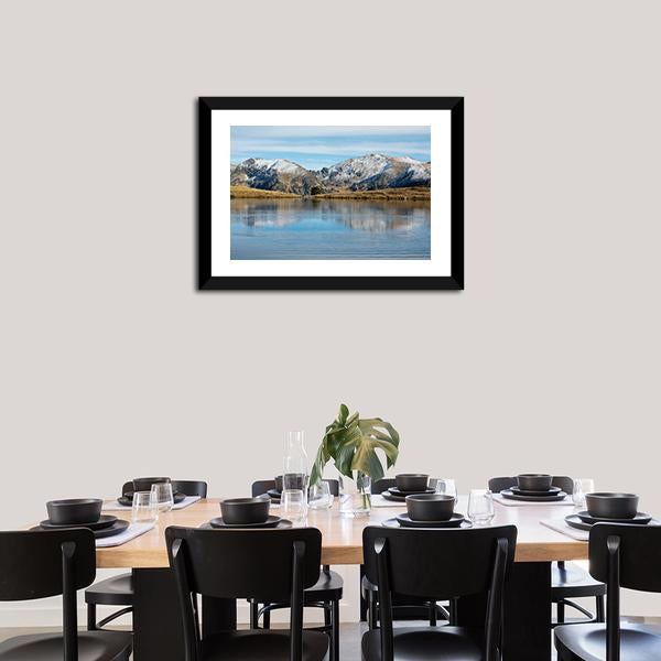 Lake Querol In Winter Canvas Wall Art-1 Piece-Framed Print-20" x 16"-Tiaracle