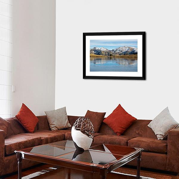 Lake Querol In Winter Canvas Wall Art-3 Horizontal-Gallery Wrap-25" x 16"-Tiaracle