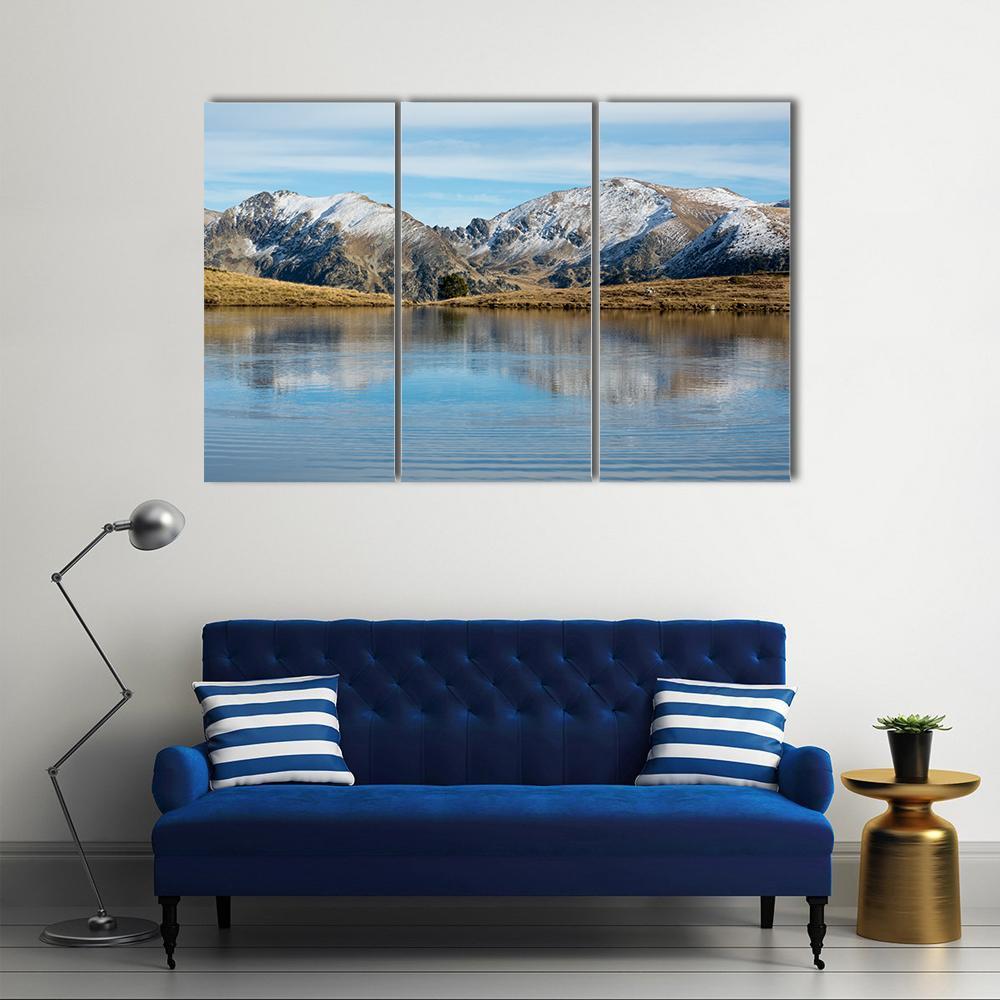 Lake Querol In Winter Canvas Wall Art-3 Horizontal-Gallery Wrap-37" x 24"-Tiaracle