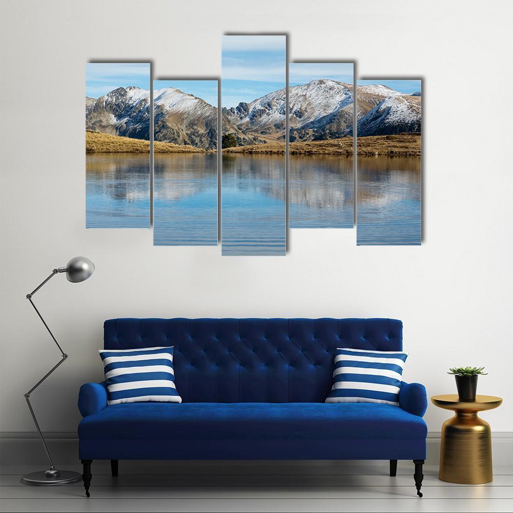 Lake Querol In Winter Canvas Wall Art-5 Pop-Gallery Wrap-47" x 32"-Tiaracle