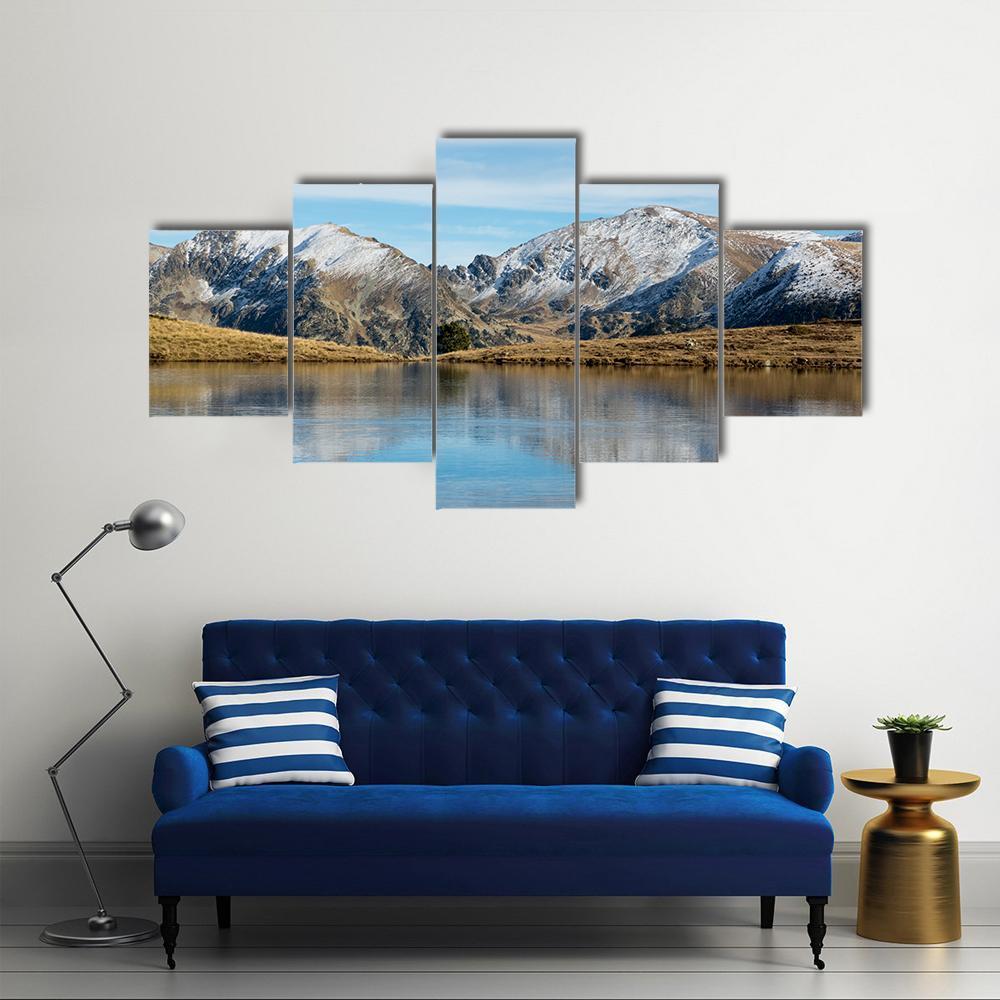 Lake Querol In Winter Canvas Wall Art-3 Horizontal-Gallery Wrap-37" x 24"-Tiaracle