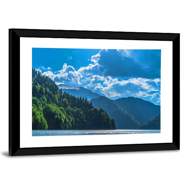 Lake Ritsa Canvas Wall Art-3 Horizontal-Gallery Wrap-25" x 16"-Tiaracle