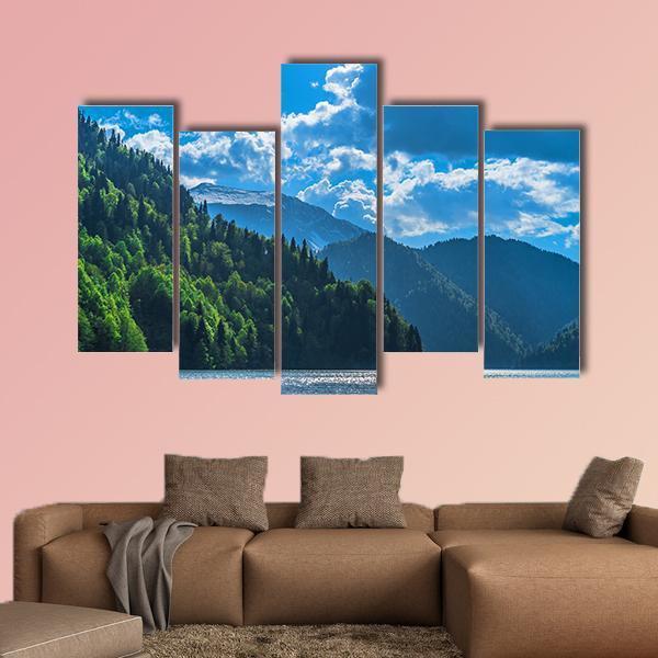 Lake Ritsa Canvas Wall Art-5 Pop-Gallery Wrap-47" x 32"-Tiaracle