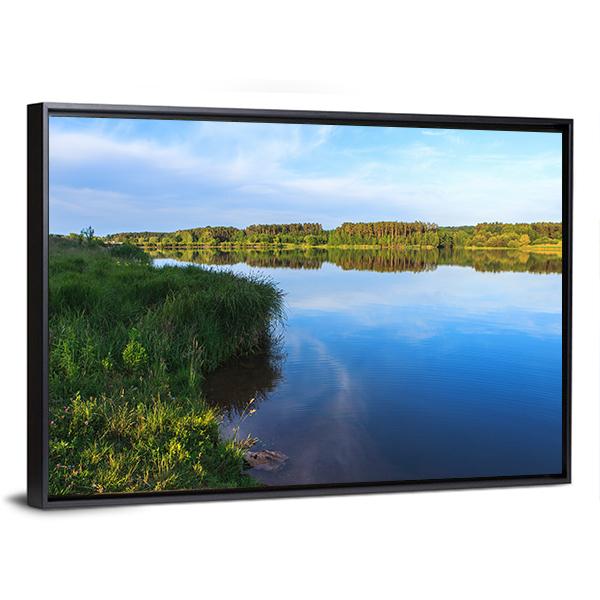 Lake Roth In Bavaria Canvas Wall Art-3 Horizontal-Gallery Wrap-25" x 16"-Tiaracle