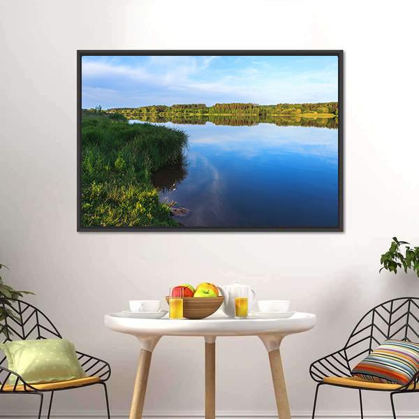 Lake Roth In Bavaria Canvas Wall Art-3 Horizontal-Gallery Wrap-25" x 16"-Tiaracle