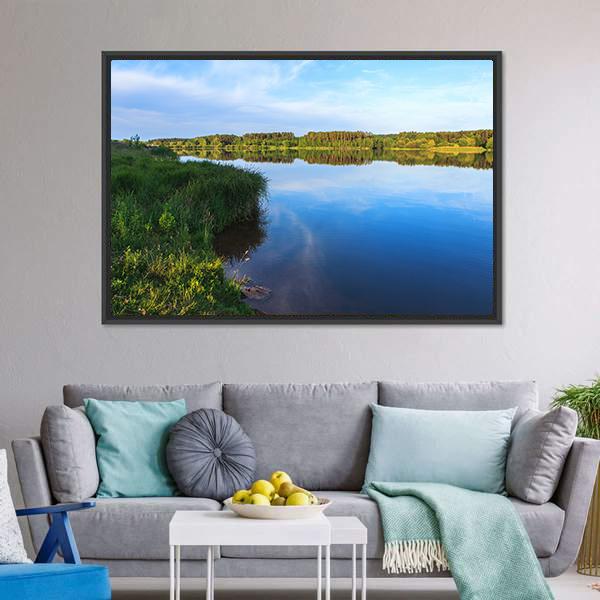 Lake Roth In Bavaria Canvas Wall Art-3 Horizontal-Gallery Wrap-25" x 16"-Tiaracle